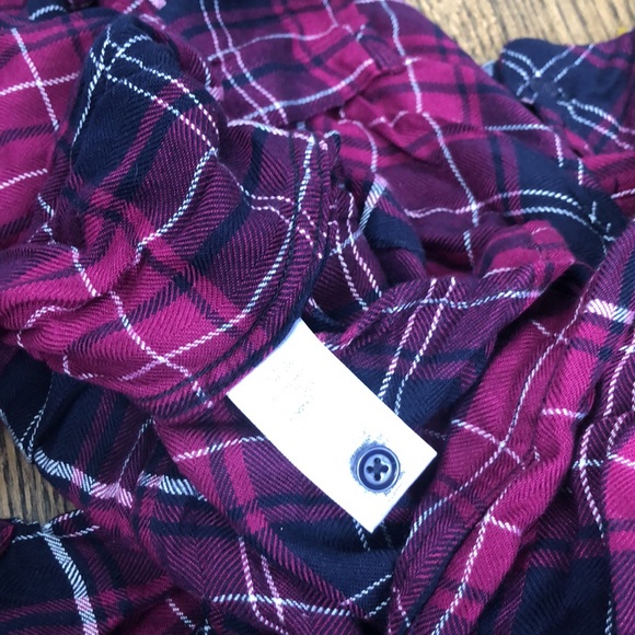 Berry & navy button down - Picture 8 of 8